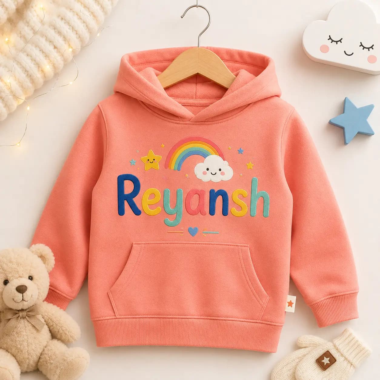 Personalized name hoodie for children