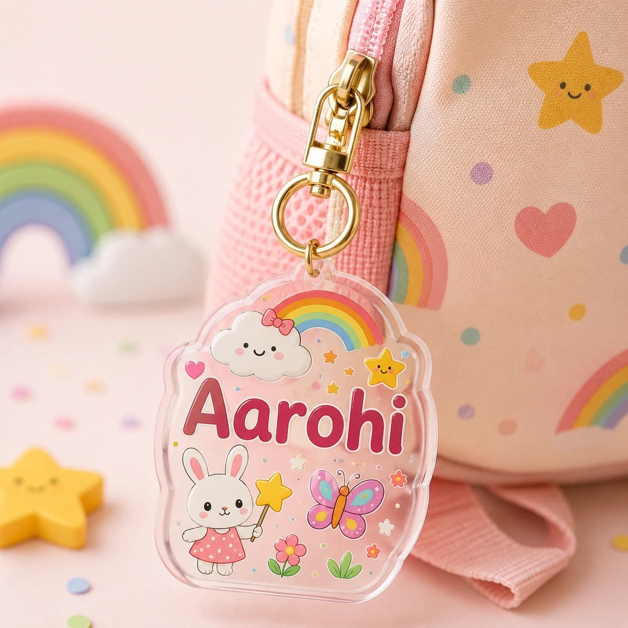 Personalized name keychain for children