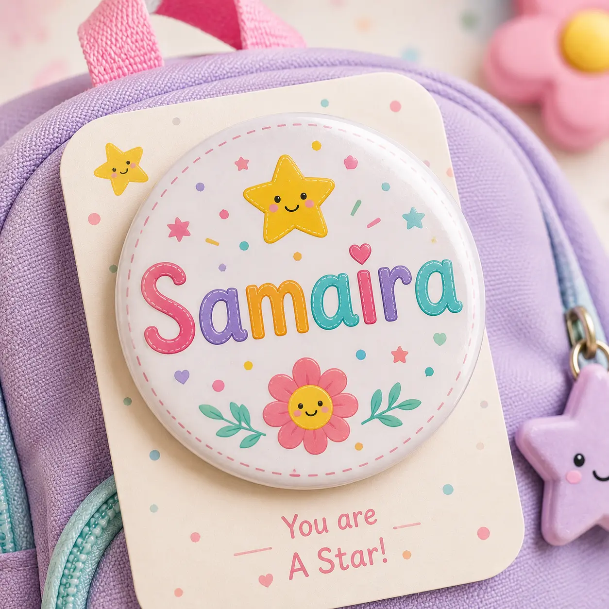 Personalized name badge for children